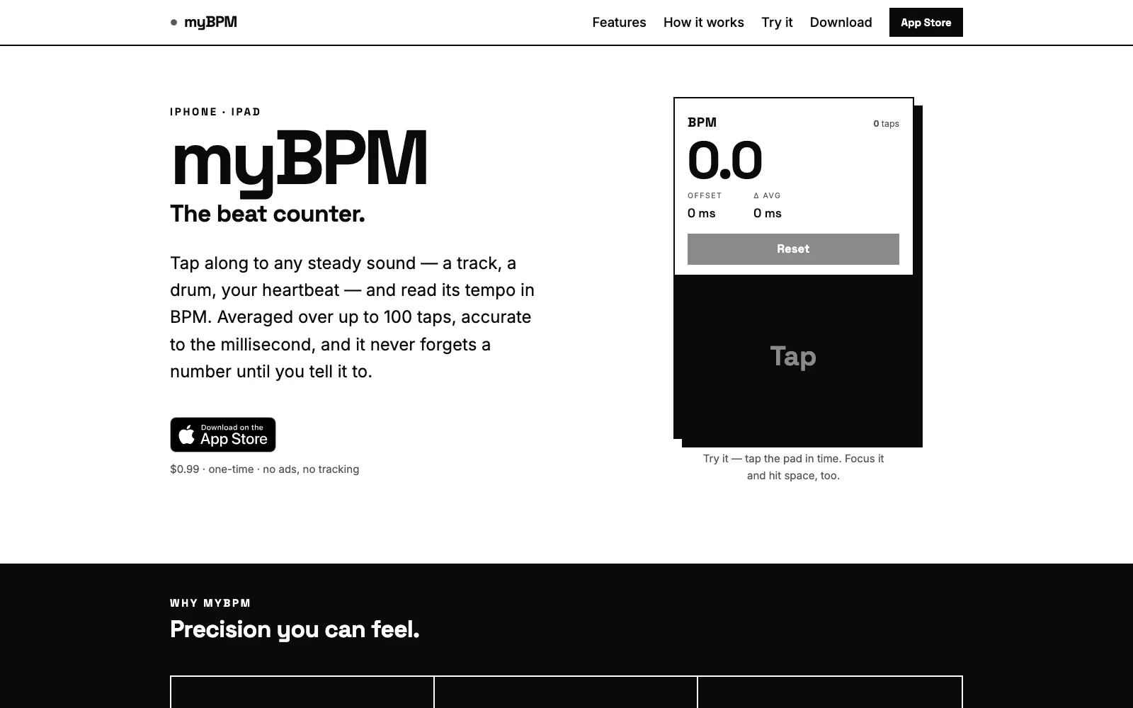 Screenshot der Website myBPM